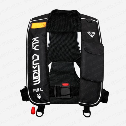 [구명조끼] 블랙B 어선용 자동팽창식 커스텀 구명조끼 (외부 투명부 추가형)Custom Life Vest - Black B
